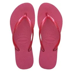CHINELO HAVAIANAS SLIM ROSA GUM METALICO TAM 35