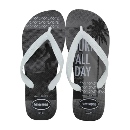 CHINELA HAVAIANAS TOP ATHLETIC CINZA AÇO E BRANCO TAM 39