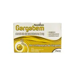 PASTILHAS GARGABEM 3MG MEL LIMAO COM 8 UNIDADES
