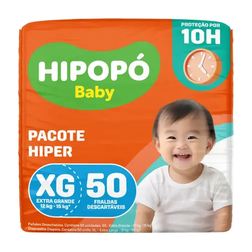 FRALDA HIPOPO BABY HIPER XG 50UN