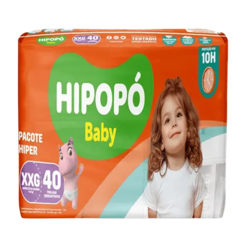 FRALDA HIPOPO BABY HIPER XXG 40 UNIDADES