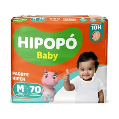 FRALDA HIPOPO BABY HIPER M 70 UNIDADES