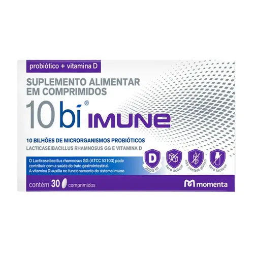 SUPLEMENTO PROBIOTICO 10BI IMUNE COM 30 COMPRIMIDOS
