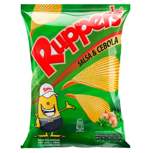 SALGADINHO RUPPERS BATATA ONDULADA CEBOLA E SALSA 80G