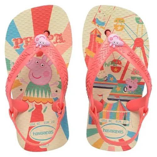 CHINELO HAVAIANAS BABY PEPPA BUTTERCREAM CORAL TAM 17 / 18