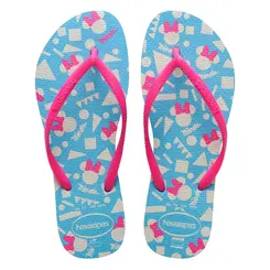 CHINELO HAVAIANAS SLIM DISNEY AZUL/ROSA TAM 29/30