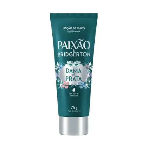 CREME PARA MÃOS PAIXAO BRIDGERTON DAMA DE PRATA 75G