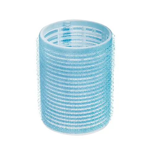BOB COM VELCRO 60MM PARA CABELO COM 3 UNIDADES AZUL