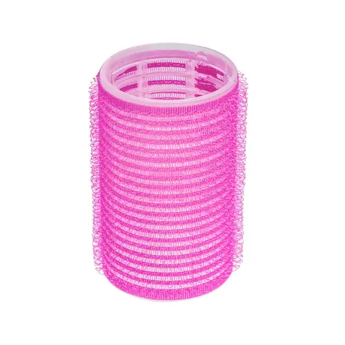 BOB COM VELCRO 70MM PARA CABELO ROSA COM 3 UNIDADES