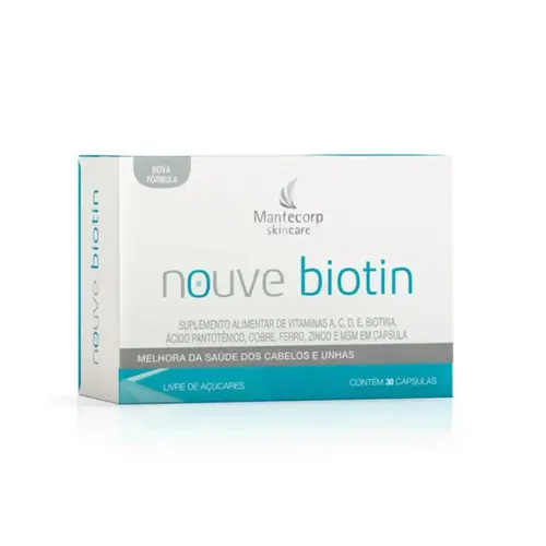 MANTECORP NOUVE BIOTIN CABELO, PELE E UNHA COM 30 CAPSULAS