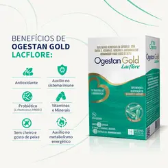 SUPLEMENTO OGESTAN GOLD LACFLOR 30 CAPSULAS OMEGA 3 + 30 CAPSULAS LACTOBACILOS