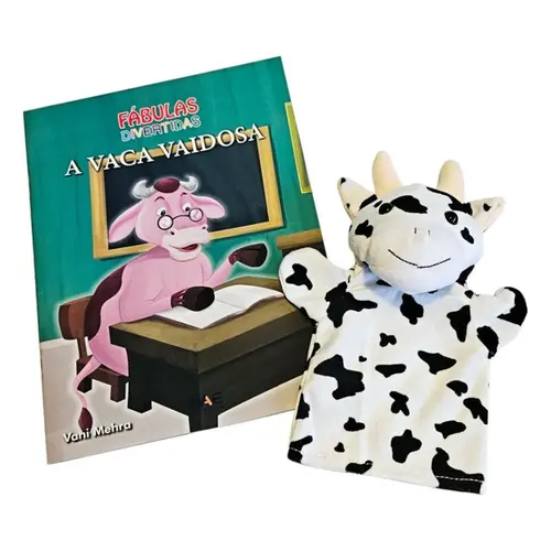 LIVRO BRINQUEDO FANTOCHE A VACA VAIDOSA PAE EDITORA