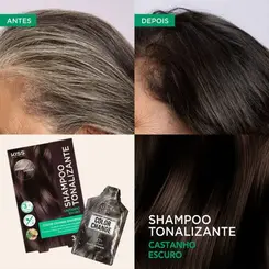 SHAMPOO TONALIZANTE KISS NEW YORK COLOR CHANGE CASTANHO ESCURO