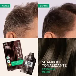 SHAMPOO TONALIZANTE KISS NEW YORK COLOR CHANGE CASTANHO MEDIO