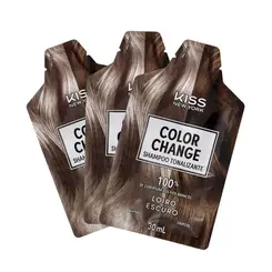 SHAMPOO TONALIZANTE KISS NEW YORK COLOR CHANGE LOIRO ESCURO