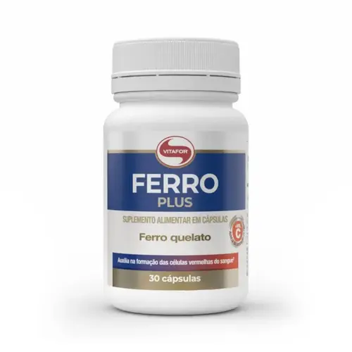 FERRO PLUS 500MG COM 30 CAPSULAS VITAFOR