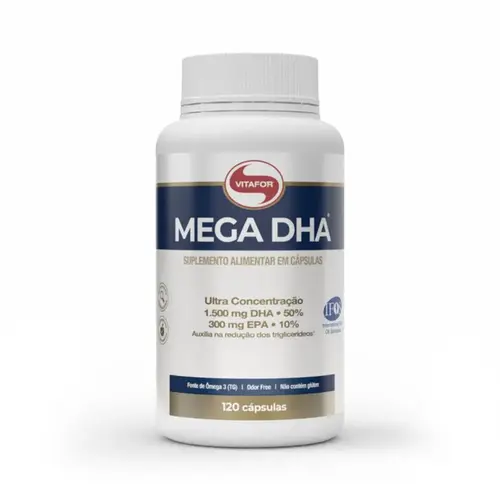 MEGA DHA 1000MG VITAFOR OMEGA 3 COM 120 CAPSULAS