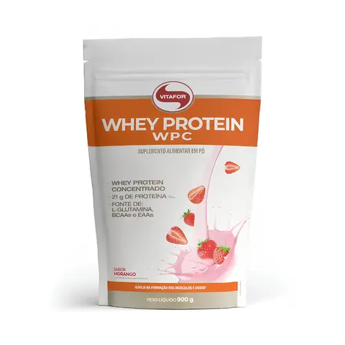 WHEY PROTEIN VITAFOR WPC SABOR MORANGO 900G