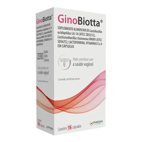 GINOBIOTTA SUPLEMENTO ALIMENTAR COM 15 CAPSULAS