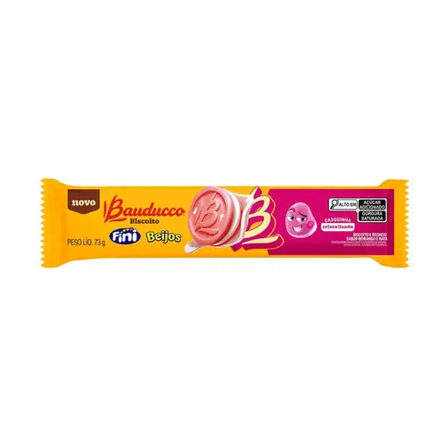 BAUDUCCO BISCOITO RECHEADO FINI BEIJOS 73G