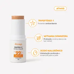 PROTETOR SOLAR DERMAGE PHOTOAGE STICK FPS99 COR NUDE 16G