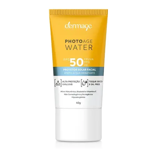 PROTETOR SOLAR FACIAL DERMAGE PHOTOAGE WATER FPS50 40G
