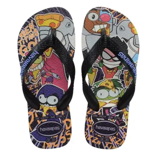 CHINELO HAVAIANAS KIDS TOP WARNER PRETO TAMANHO 31/32