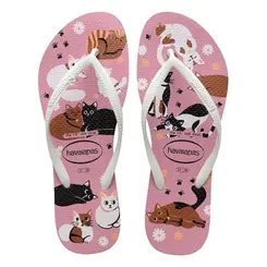 CHINELO HAVAIANAS SLIM PETS ROSA CHIFFON TAMANHO 25/26