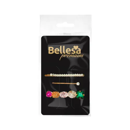 KIT PRESILHA BELLESA PREMIUM METAL PEDRAS COM 3 UNIDADES