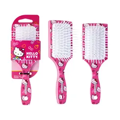 ESCOVA DE CABELO HELLO KITTY ALMOFADADA QUADRADA PEQUENA REF 11400