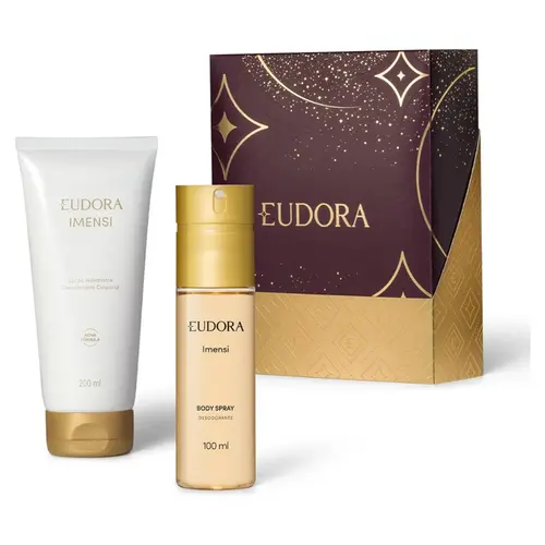 KIT EUDORA IMENSI BODY SPRAY 100ML E LOÇÃO CORPORAL 200ML