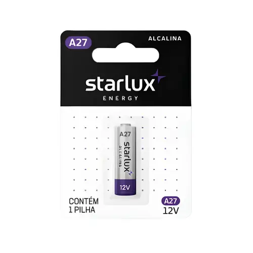 PILHA ALCALINA STARLUX ENERGY A27 1 UNIDADE