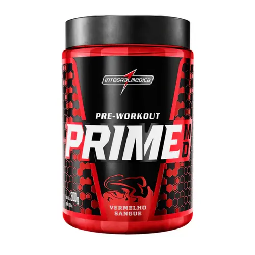 PRÉ TREINO INTEGRAL MEDICA PRIME MD VERMELHO SANGUE 300G