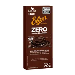 CHOCOLATE ERLAN 55% CACAU ZERO 20G