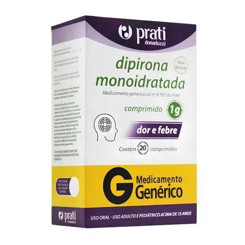 DIPIRONA SODICA 1G PRATI COM 20 CAPSULAS