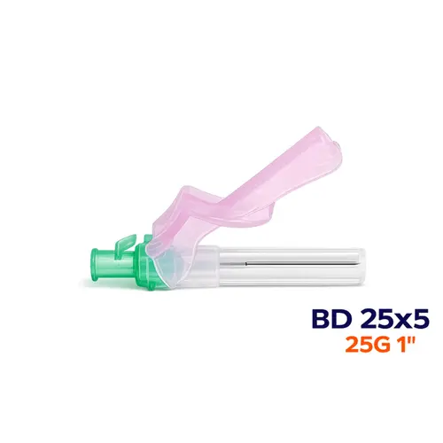 AGULHA DESCARTAVEL BD 25X5 PARA SERINGA DE SEGURANCA 25G