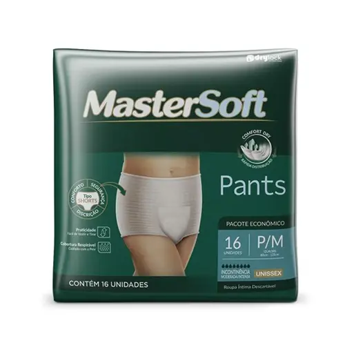 FRALDA MASTERSOFT PANTS MASCULINO P/M COM 16UN