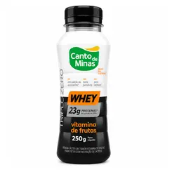 IOGURTE WHEY 23G TRIPLO ZERO CANTO DE MINAS VITAMINA DE FRUTAS 250G