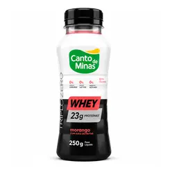 IOGURTE WHEY 23G TRIPLO ZERO CANTO DE MINAS MORANGO 250G