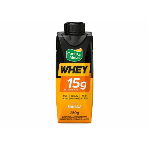 BEBIDA LACTEA CANTO DE MINAS WHEY 15G BANANA 250G