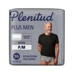 ROUPA INTIMA PLENITUD PLUS MEN P/M COM 16 UNIDADES