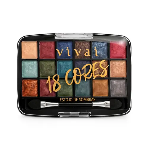 PALETA DE SOMBRAS VIVAI 18 CORES REF 2194.1.1A B C