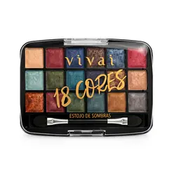 PALETA DE SOMBRAS VIVAI 18 CORES REF 2194.1.1A B C