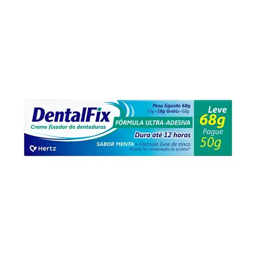 DENTALFIX CREME FIXADOR PARA DENTADURAS SABOR MENTA 68G