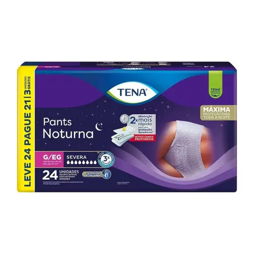 ROUPA INTIMA TENA PANTS NOTURNA G/XG COM 24 UNIDADES