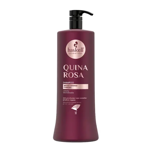 SHAMPOO HASKELL QUINA ROSA - BRILHO INTENSO E MACIEZ 1L