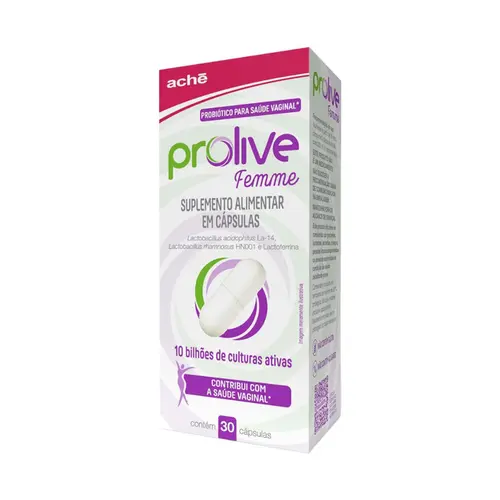 PROBIOTICO PROLIVE FEMME COM 30 CAPSULAS