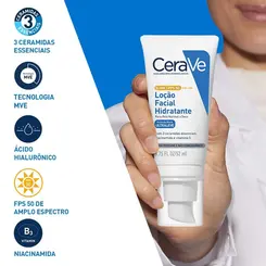 CERAVE LOÇÃO FACIAL HIDRATANTE FPS 50 52ML