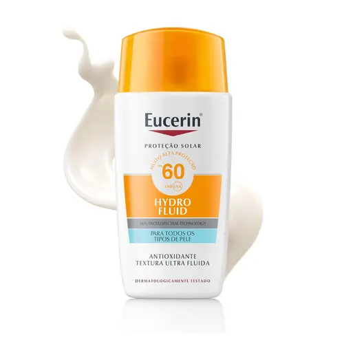 PROTETOR SOLAR FACIAL EUCERIN HYDRO FLUID FPS60 ULTRAFUIDO 50ML