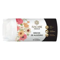 ALGODÃO ISACARE DISCO PREMIUM COM 100 UNIDADES
